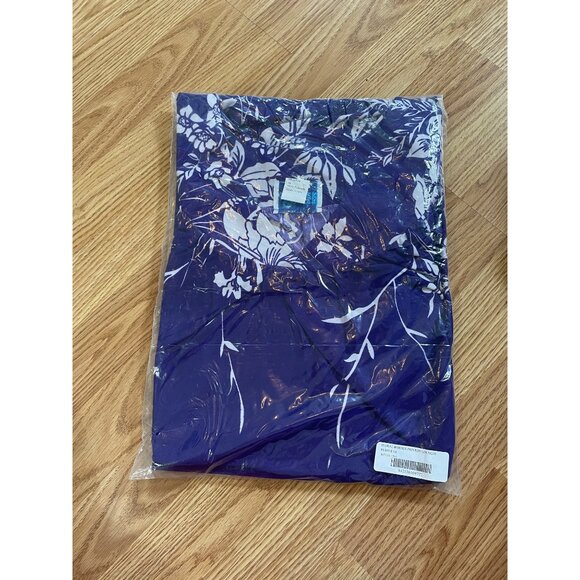 NWT Sawyer creek floral Border print Lounger Purple Size 1X - Picture 2 of 5